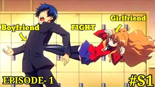 Toradora Anime Episode 1 Explained in Hindi  Ugly boy Loves with cute Girl  Anime in Hindi [upl. by Anilah859]