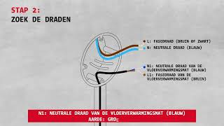 Thermostaat elektrische vloerverwarming aansluiten [upl. by Ubana]