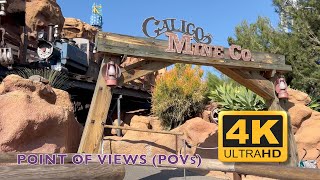 Calico Mine Ride Full 4K Attraction POVs Knotts Berry Farm [upl. by Aliza296]