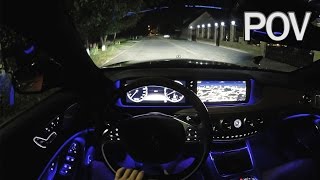 MercedesBenz S500 W222 2014  POV Night Test Drive [upl. by Kristof]