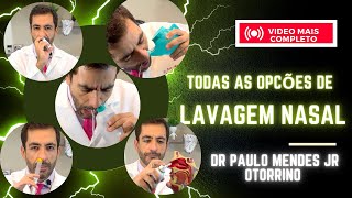 Todas as 5 opções de lavagem nasal com soro Lavar o nariz em bebe criança e adultos com catarro [upl. by Otilrac]