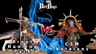 Kroot Hunting Pack vs CSM Veterans  Pariah Nexus Competitive  Warhammer 40k Battle Report [upl. by Burn]