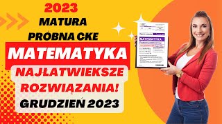 Matura próbna matematyka grudzień 2023 CKE MEGA łatwe wyjaśnienie🤩 [upl. by Enavi527]