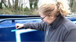 How we painted our narrowboat gunwale and coach lines part 2 [upl. by Dacie]