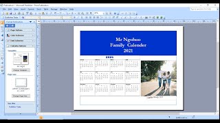 Creating Simple Calendar 2021 Using MS Publisher 2007  Jinsi ya Kutengeneza Kalenda ya 2021 [upl. by Ydnik]