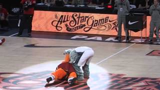 Burnie vs Sly Fox NBA mascots dance battle [upl. by Oeflein]