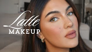 brown matte latte makeup tutorial  full face no lashes [upl. by Guglielma618]