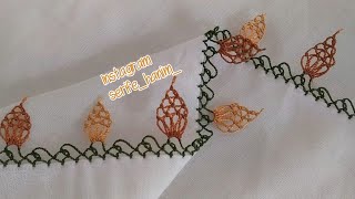 Yeni öğrenenler için Kolay iğne oyası modeli 👀👍👍👍easy and flashy needle lace [upl. by Taddeo]