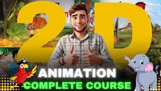 2D Animation Complete Course For Beginners 2024  Phone Pr Cartoon Banao Ab animation [upl. by Nybor]