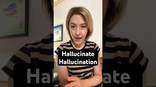 Pronounce HALLUCINATE amp HALLUCINATION  SHORTS English Pronunciation Mini Lesson Learnenglish [upl. by Aissatan]