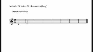 Melodic Dictation 1 Stepwise motion only Easy [upl. by Lukey]