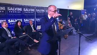 Alberto Bagnai e Matteo Salvini dallAbruzzo Colonnella TE 08022018 [upl. by Naveb446]