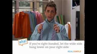 How To Tie a Necktie  Real Simple [upl. by Narol]