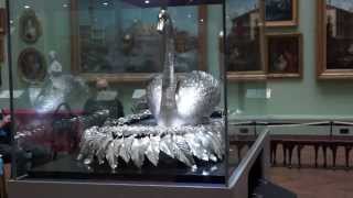 Silver Swan ClockworkAutomaton made abt1772 Bowes Museum Barnard Castle County Durham 52014 [upl. by Carlos]