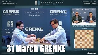 Magnus Carlsen vs Maxime VachierLagrave GRENKE Chess Classic 2024 Round 8 [upl. by Oilisab775]