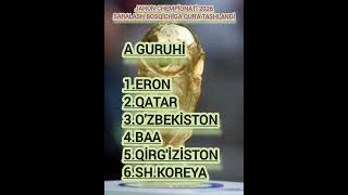 Jahon chempionati 2026 saralash bosqichiga qura tashlandi [upl. by Thierry861]