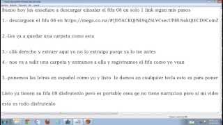 como descargar e instalar fifa 2008 portable [upl. by Yruam]