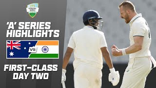 Australia A v India A  Firstclass match two  Day 2 [upl. by Arriat766]