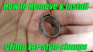 How to remove and install Oetiker earstyle crimp pinch cinch clamps [upl. by Acirre767]