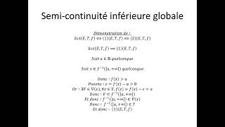 Espaces topologiques partie 163  Semicontinuité inférieure globale [upl. by Akinna366]