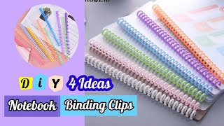 4 DIY Notebook Binding Clips  handmade plastic cuffs for notebook  handmade Notebook Binding Clips [upl. by Kawai]