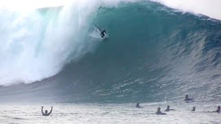 Surfers Catch Unbelievable Waves at The Wedge [upl. by Mcgruter]