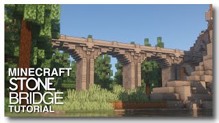 Minecraft How to Build a Medieval Stone Bridge [upl. by Pasho]