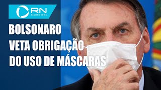 Bolsonaro veta obrigação de usar máscara em templo escola e lojas [upl. by Janela]