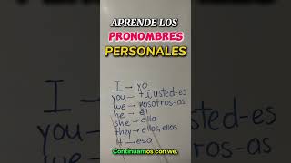 PRONOMBRES PERSONALES EN INGLÉS english [upl. by Ku200]