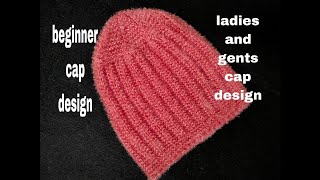 knitting beautiful ladies cap design ll ladies topi simple and easy ll [upl. by Glaab151]