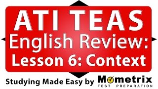 ATI TEAS English Review  Lesson 6 Context [upl. by Otrebtuc]