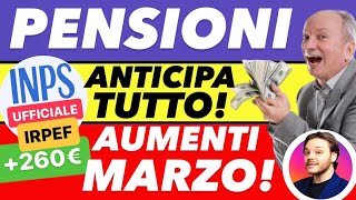 PENSIONI 👉 MARZO ANTICIPO AUMENTI APRILE 🔴 SORPRESA INPS ✅ CIRCOLARE UFFICIALE IRPEF [upl. by Tolkan]