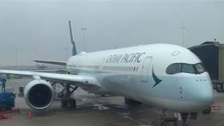 Trip report Cathay Pacific Premium Economy Amsterdam to Hong Kong A350 [upl. by Ezar]