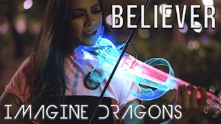 Imagine Dragons  Believer  BEATBOX amp VIOLIN by Renata García loop pedal cover [upl. by Schellens]