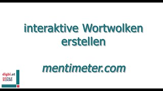 Interaktive Wortwolken erstellen  mentimetercom [upl. by Elletnuahc260]