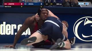 184 LBS 1 Bo Nickal Penn State vs 2 Myles Martin Ohio State  Big Ten Wrestling [upl. by Audrye]