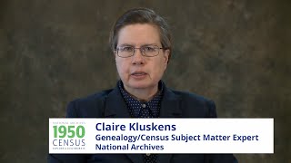 1950 Census Claire Kluskens GenealogyCensus Subject Matter Expert [upl. by Eeral]