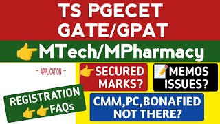 TS PGECET MTech and MPharmacy Counselling Certificate issues FAQsStudentUpdates247 [upl. by Sibelle]