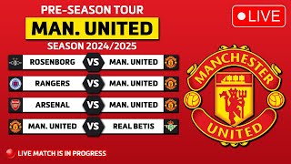 MANCHESTER UNITED PRESEASON TOUR 202425 SCHEDULE  MANCHESTER UNITED PREMIER LEAGUE FIXTURES 2024 [upl. by Anniram]