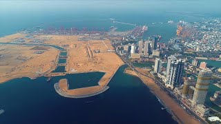 Sri Lankan PM tours Port City eyeing rosy future [upl. by Lyndel]