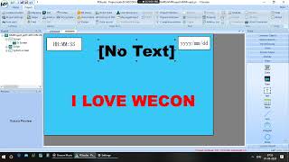 Wecon hmi quotDATE TIME amp TEXTquot designed amp Programming [upl. by Yurik183]