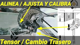 cómo ajustar  calibrar cambio trasero tensor mtb [upl. by Amber267]