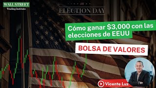 Còmo ganar 3000 con las elecciones de EEUU Bolsa de Valores trading cursobolsavalores [upl. by Thomasin]