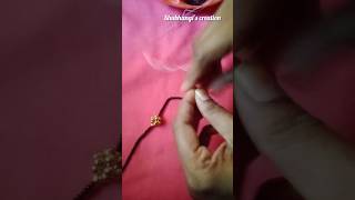 Thushi pendant mangalsutra design making at home132 shorts [upl. by Malcah]