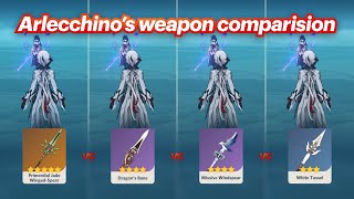 Arlecchino Weapon ComparisonF2p Weapons for Arlecchino genshinimpact [upl. by Sudoeht]