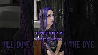 dyeing my hair purple plum and black streaks with iroiro hair dye dyingmyhair iroiro altgirl [upl. by Eeliak]