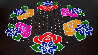 New Year 2023 Rangoli  19x10 middle dots  Sankranthi Muggulu  Pongal Kolam  Dhanurmasam muggulu [upl. by Arykahs116]