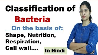 Classification of bacteria  Types of bacteria  In Hindi  bacteria [upl. by Goran]