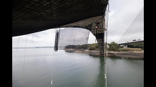 Travaux Acrobatiques  JARNIAS intervention sur pont [upl. by Tasha]