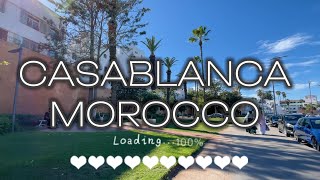 CASABLANCA  MOROCCO  Casa Port  Virtual Walk  Walking tour  Beautiful square  Hassan II Mosque [upl. by Odlonyer978]